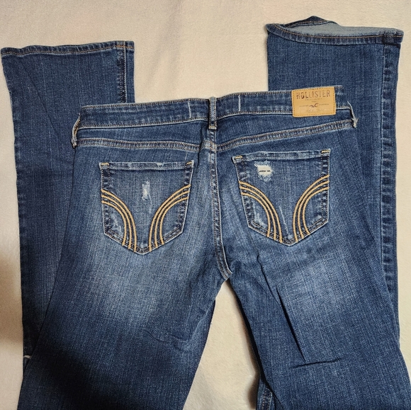 Hollister Dark Blue Straight Leg Jeans - Picture 8 of 10